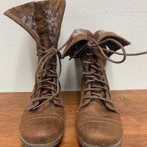 Mossimo Supply Co. faux leather sweater boots